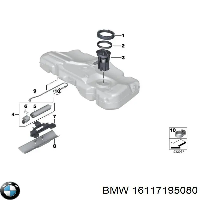  BMW 16117195080 ціна, від 453.25 USD