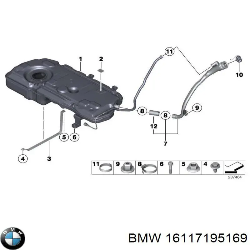 16117195169 BMW Кронштейн баку паливного