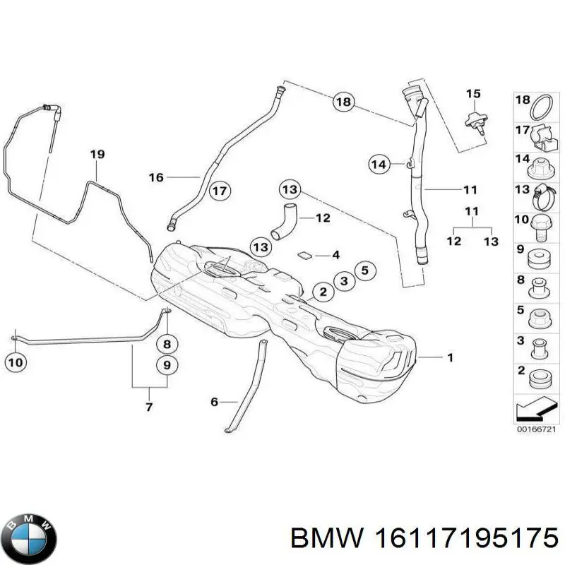 16117195175 BMW Кронштейн баку паливного
