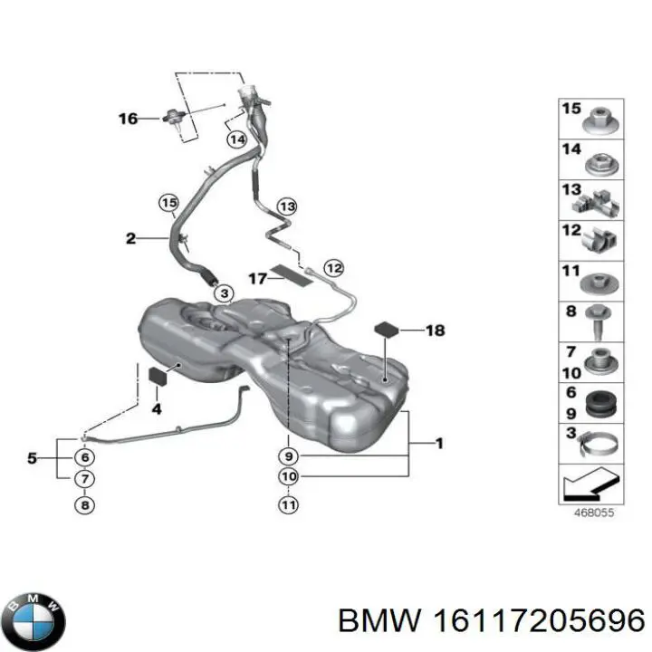 Купити 16117205696 BMW Шланг заливної горловини, паливного бака