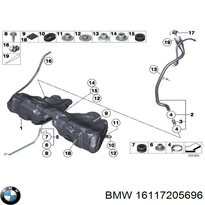 16117205699 BMW Шланг заливної горловини, паливного бака