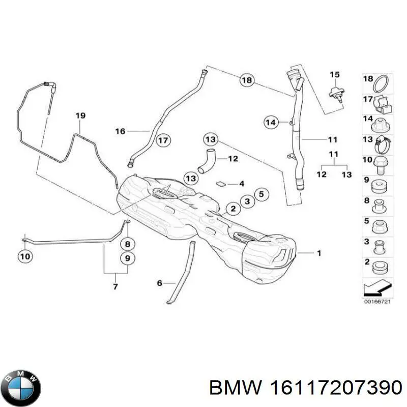 16117207393 BMW шланг заливної горловини, паливного бака