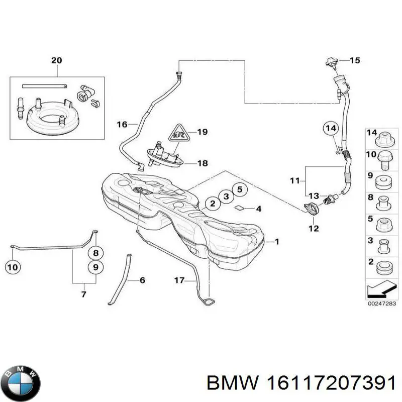 16117207391 BMW шланг заливної горловини, паливного бака