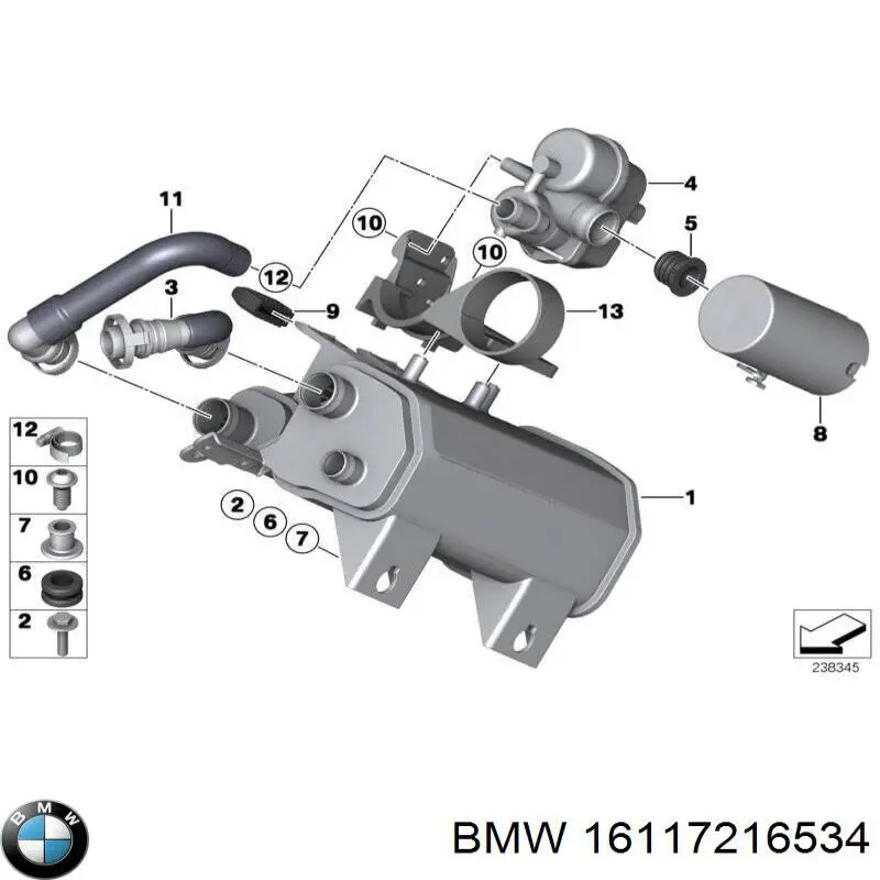 Купити 16117216539 BMW Шланг заливної горловини, паливного бака