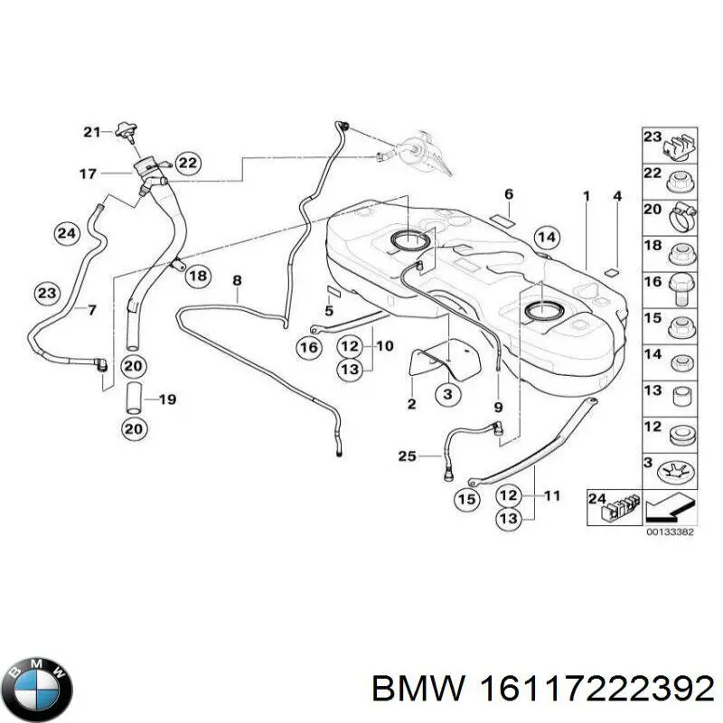 16117222392 BMW Кришка / пробка бензобака