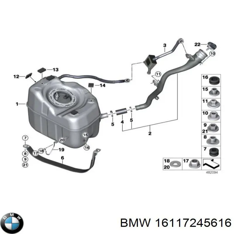 Купити 16117207621 BMW Пробка бензобака