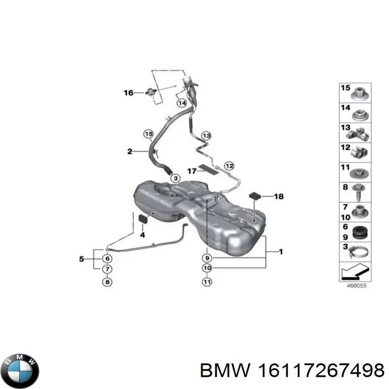 Купити 16117267498 BMW Бак паливний додатковий