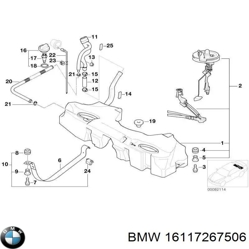 Б/бак BMW 16117267506 ціна, від 164.65 USD