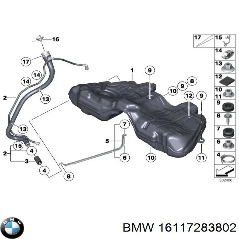 Купити 16117283802 BMW Бак паливний додатковий