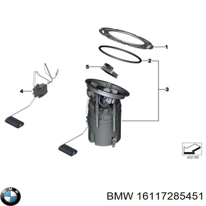 Датчик рівня палива в баку, правий BMW 16117285452 ціна, від 38.01 USD