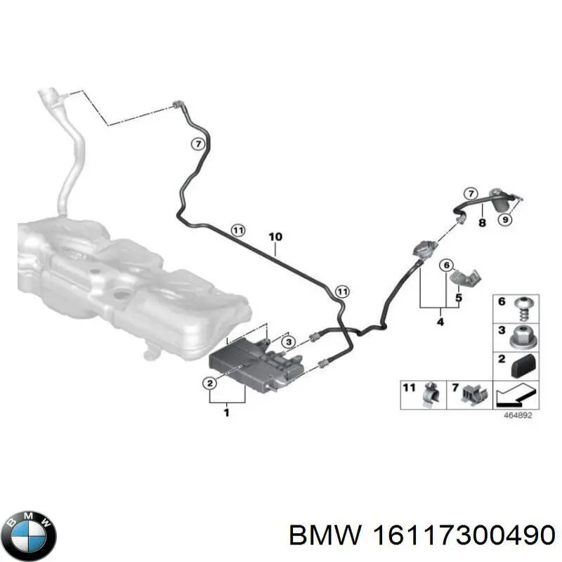 16117300490 BMW Фільтр бака паливних парів