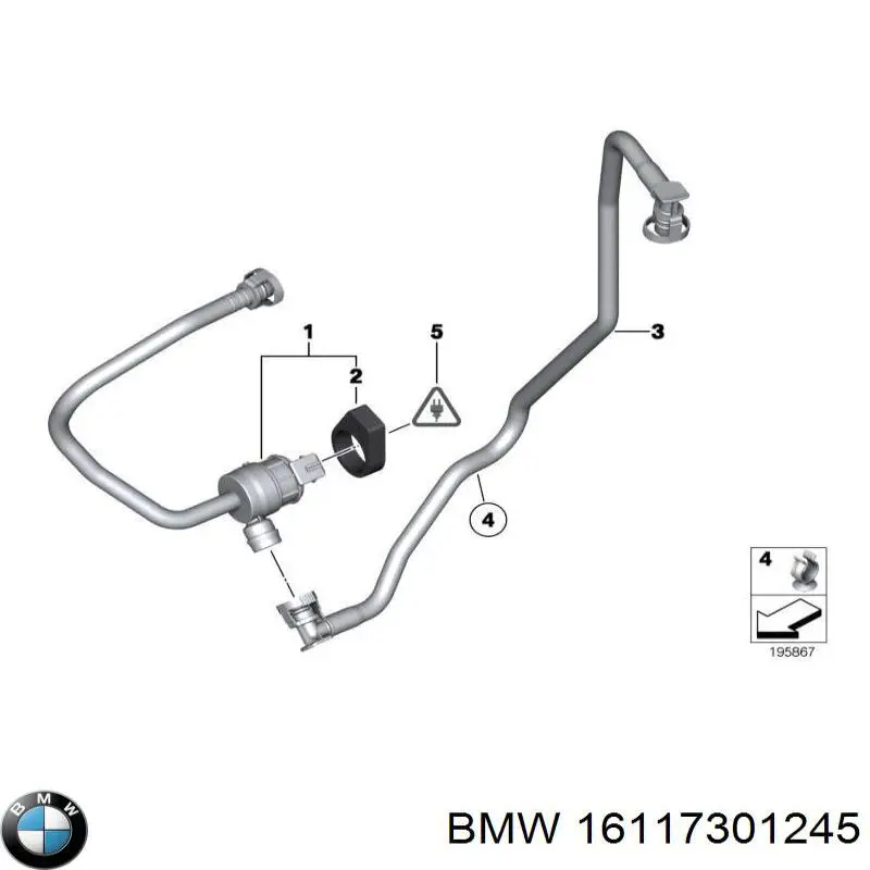 Абсорбер паливних парів BMW 16117301245 ціна, від 12.67 USD
