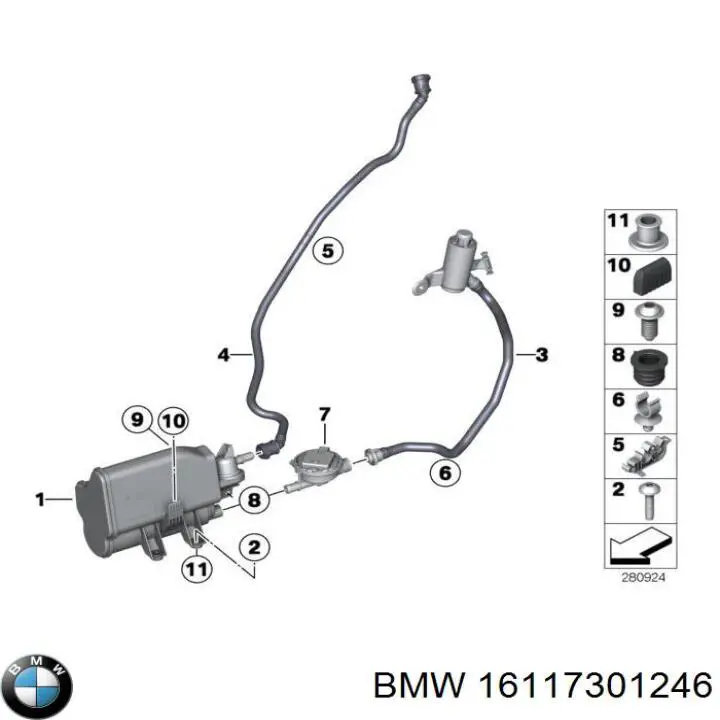 16117301246 BMW Фільтр бака паливних парів