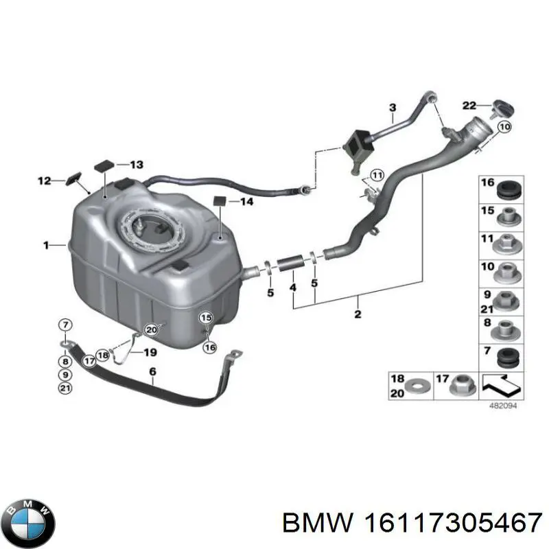  BMW 16117305467 ціна, від 12.67 USD