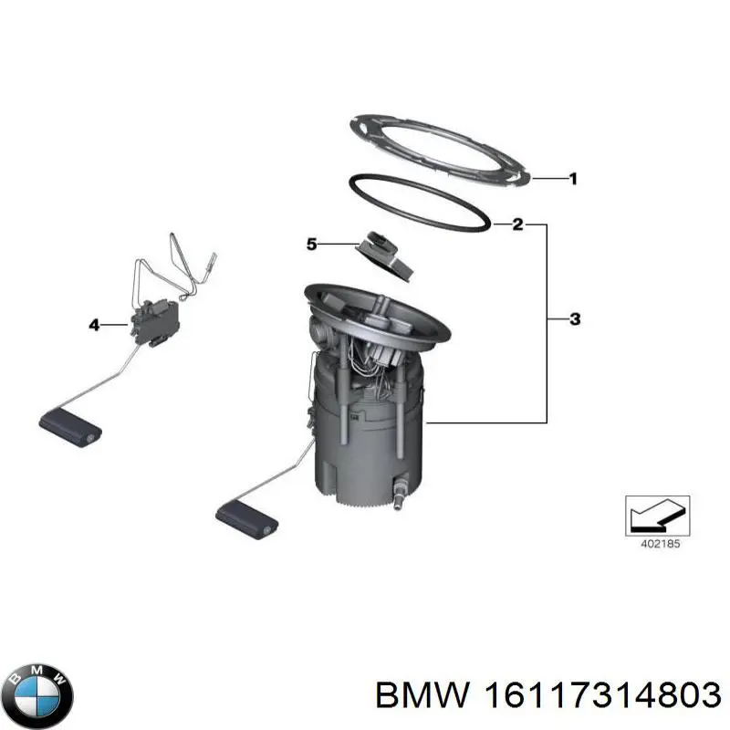 16117314803 BMW модуль паливного насосу, з датчиком рівня палива