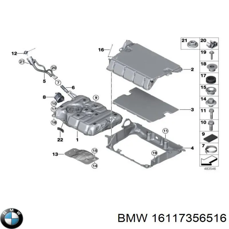 16117356516 BMW Шланг заливної горловини, паливного бака
