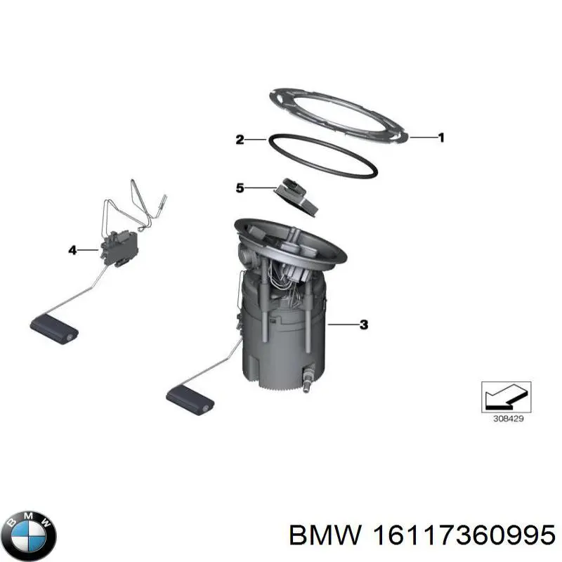Модуль бензонасоса BMW 16117360995 ціна, від 126.66 USD