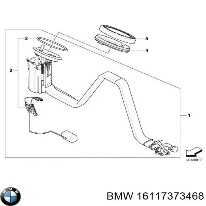 16117373468 BMW модуль паливного насосу, з датчиком рівня палива