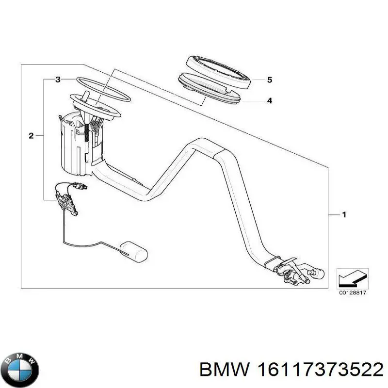 16117373522 BMW модуль паливного насосу, з датчиком рівня палива