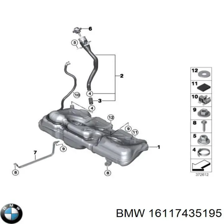 16117435195 BMW Бак паливний