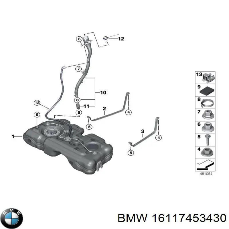 Б/бак BMW 16117453430 ціна, від 81.25 USD