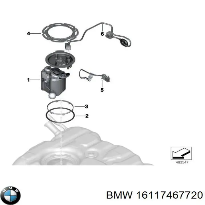 Модуль бензонасоса BMW 16117467720 ціна, від 190.04 USD