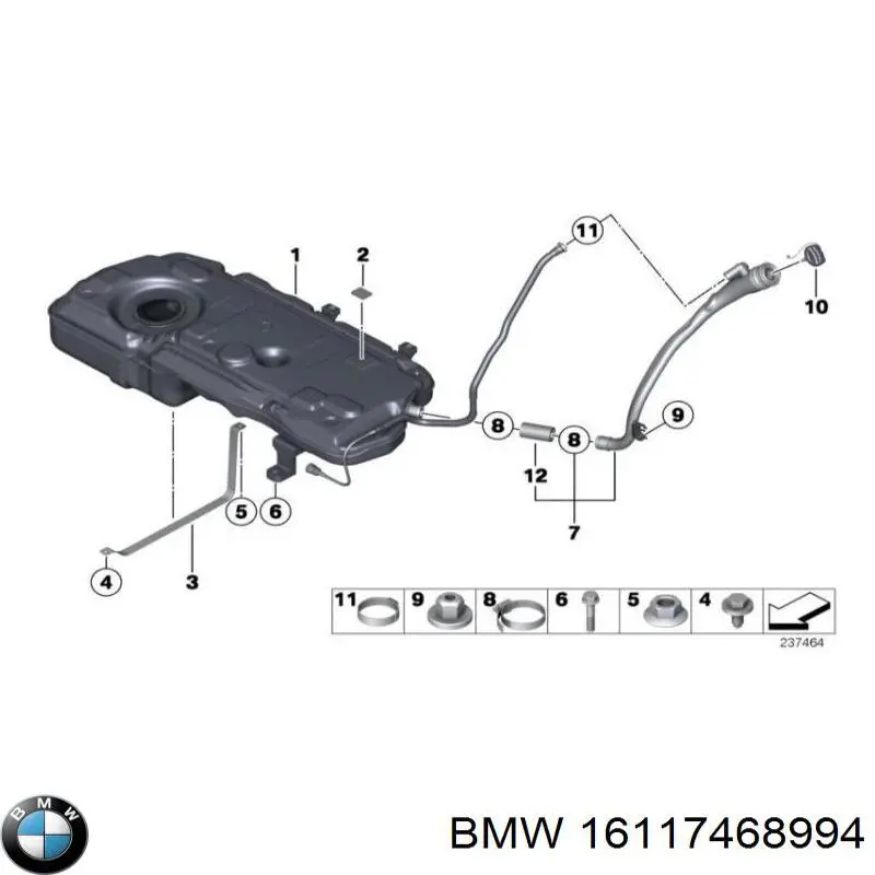 Пробка паливного бака BMW 16117468994 ціна, від 11.05 USD