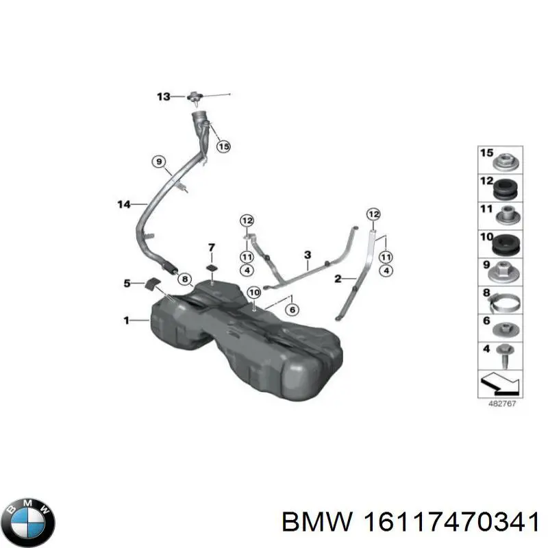 Пробка паливного бака BMW 16117470341 ціна, від 9.09 USD