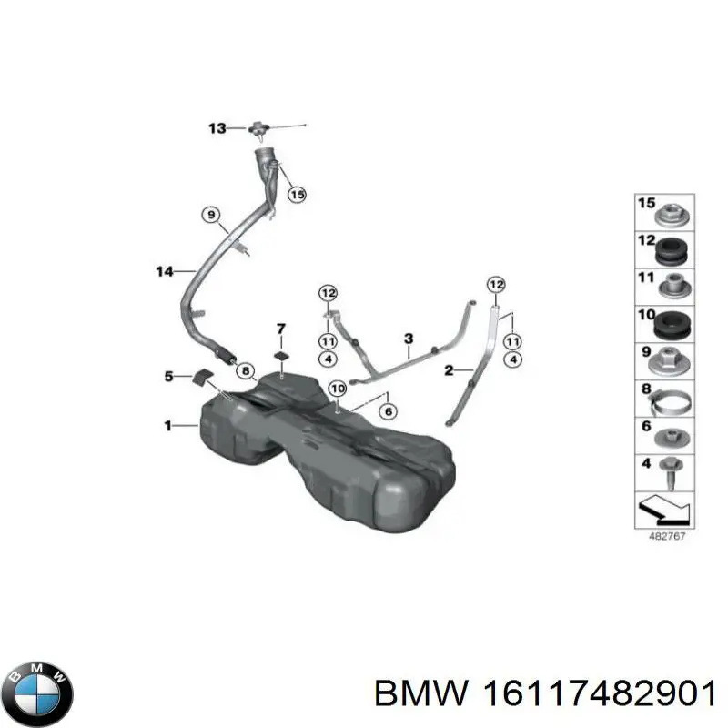 16117482901 BMW Кришка / пробка бензобака