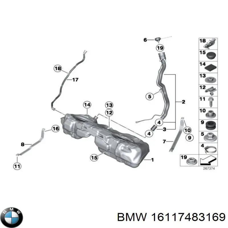 16117431128 BMW Шланг заливної горловини, паливного бака