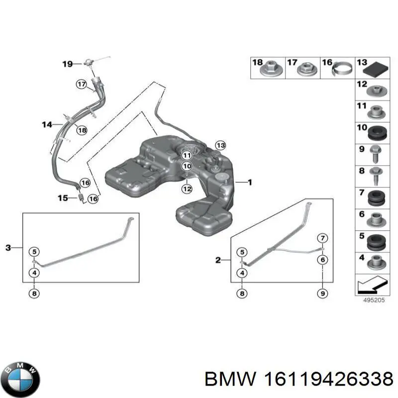 Б/бак BMW 16119426338 ціна, від 1354.40 USD