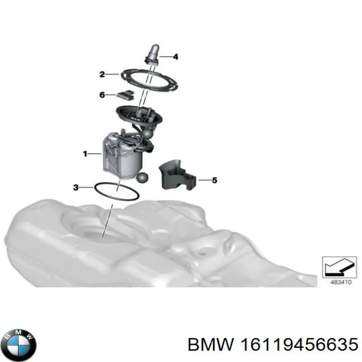 Модуль бензонасоса BMW 16119456635 ціна, від 511.96 USD