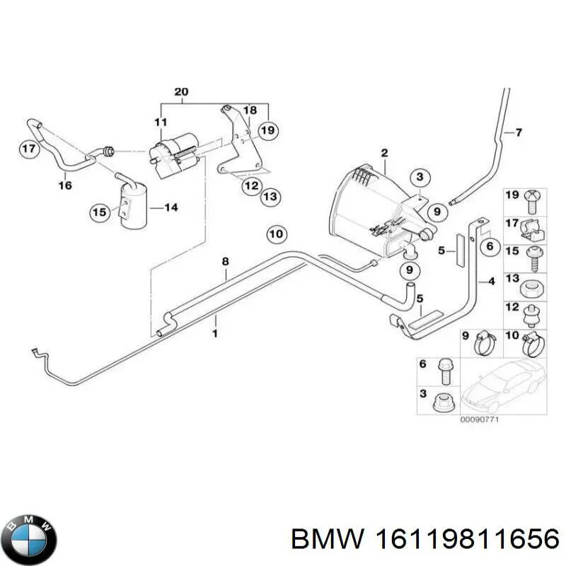Купити 16119811656 BMW 