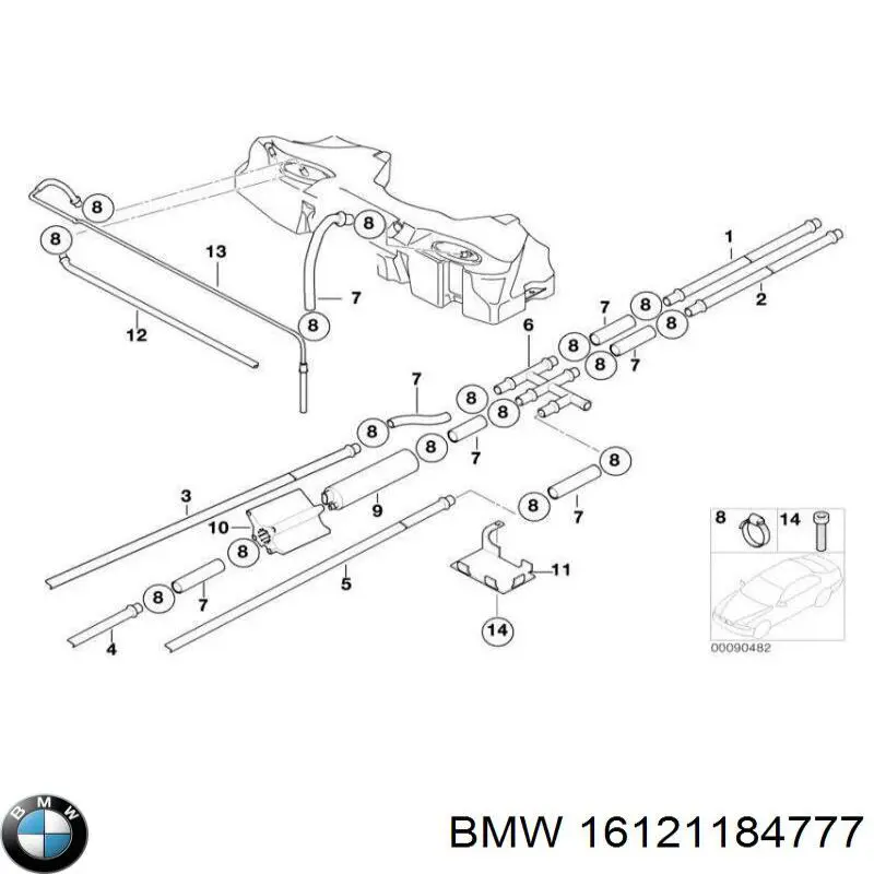  BMW 16121184777 ціна, від 99.76 USD