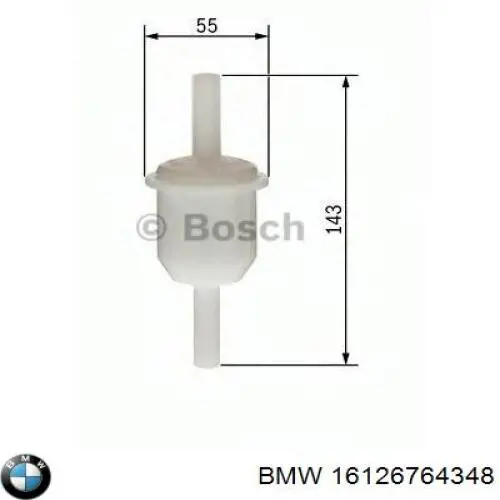 Купити 16126764348 BMW Фільтр-відстійник палива грубої очистки