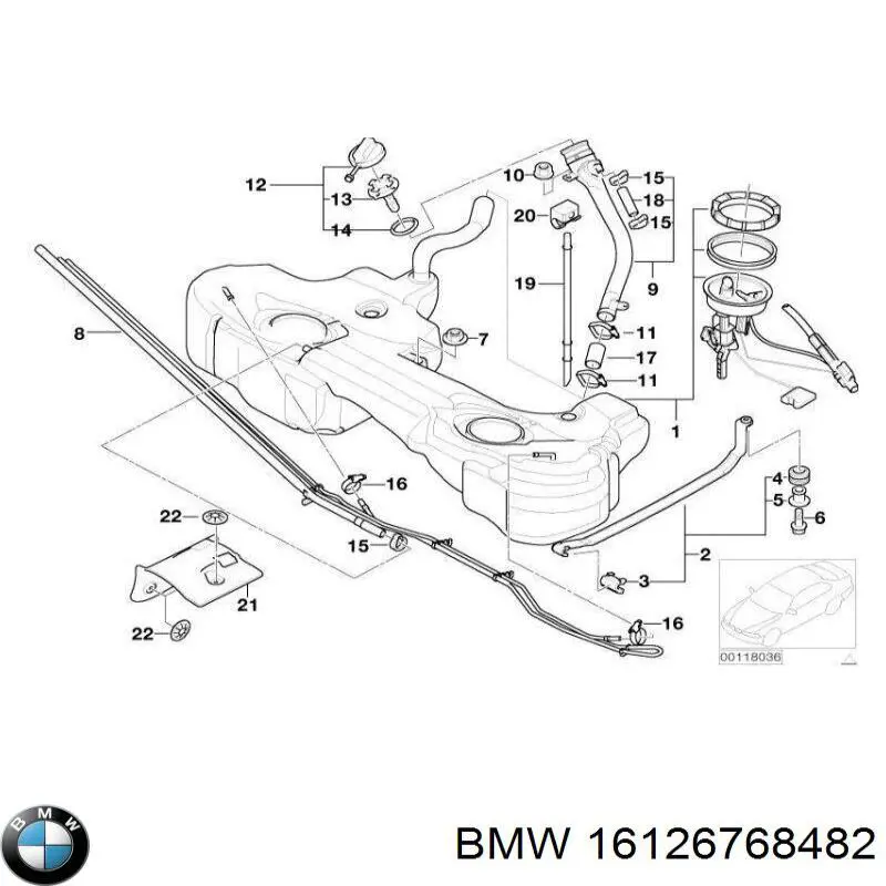 Бак паливний на BMW 3 (E46)