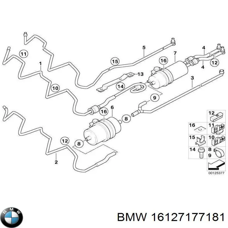  BMW 16127177181 ціна, від 15.20 USD