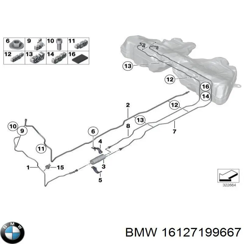 Купити 16127199667 BMW 