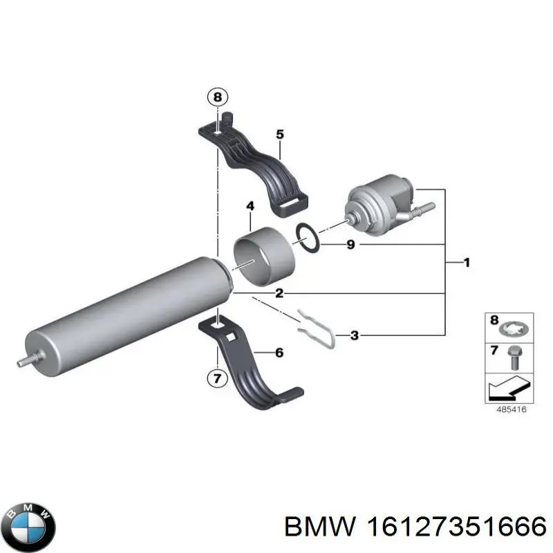  BMW 16127351666 ціна, від 93.49 USD