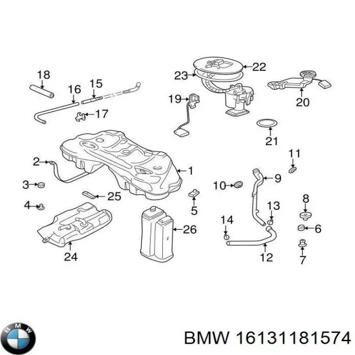 Абсорбер парів 1181574 BMW