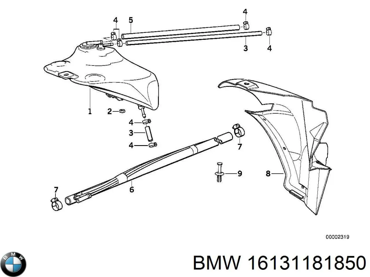 Бачок системи охолодження двигуна розширювальний BMW 16131181850 ціна, від 21.53 USD
