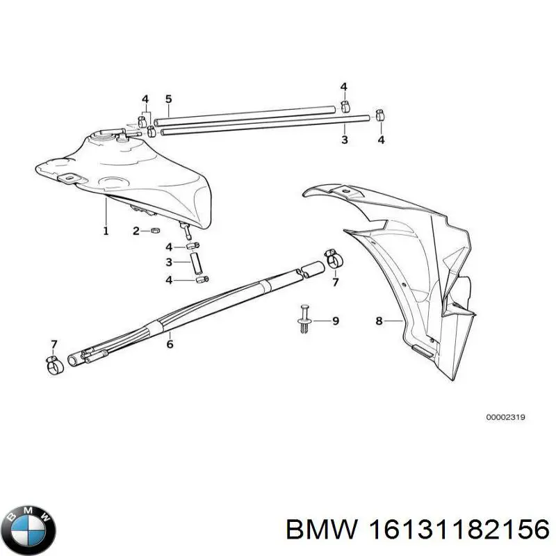 Бачок системи охолодження двигуна розширювальний BMW 16131182156 ціна, від 338.73 USD