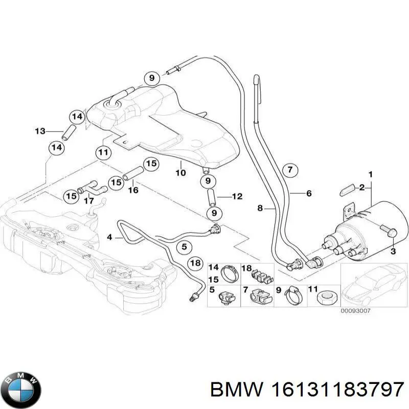 Фільтр тонкого очищення палива BMW 16131183797 ціна, від 41.61 USD