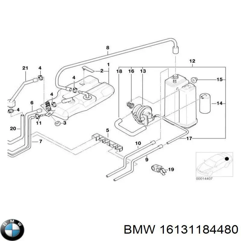 Бачок системи охолодження двигуна розширювальний BMW 16131184480 ціна, від 408.24 USD
