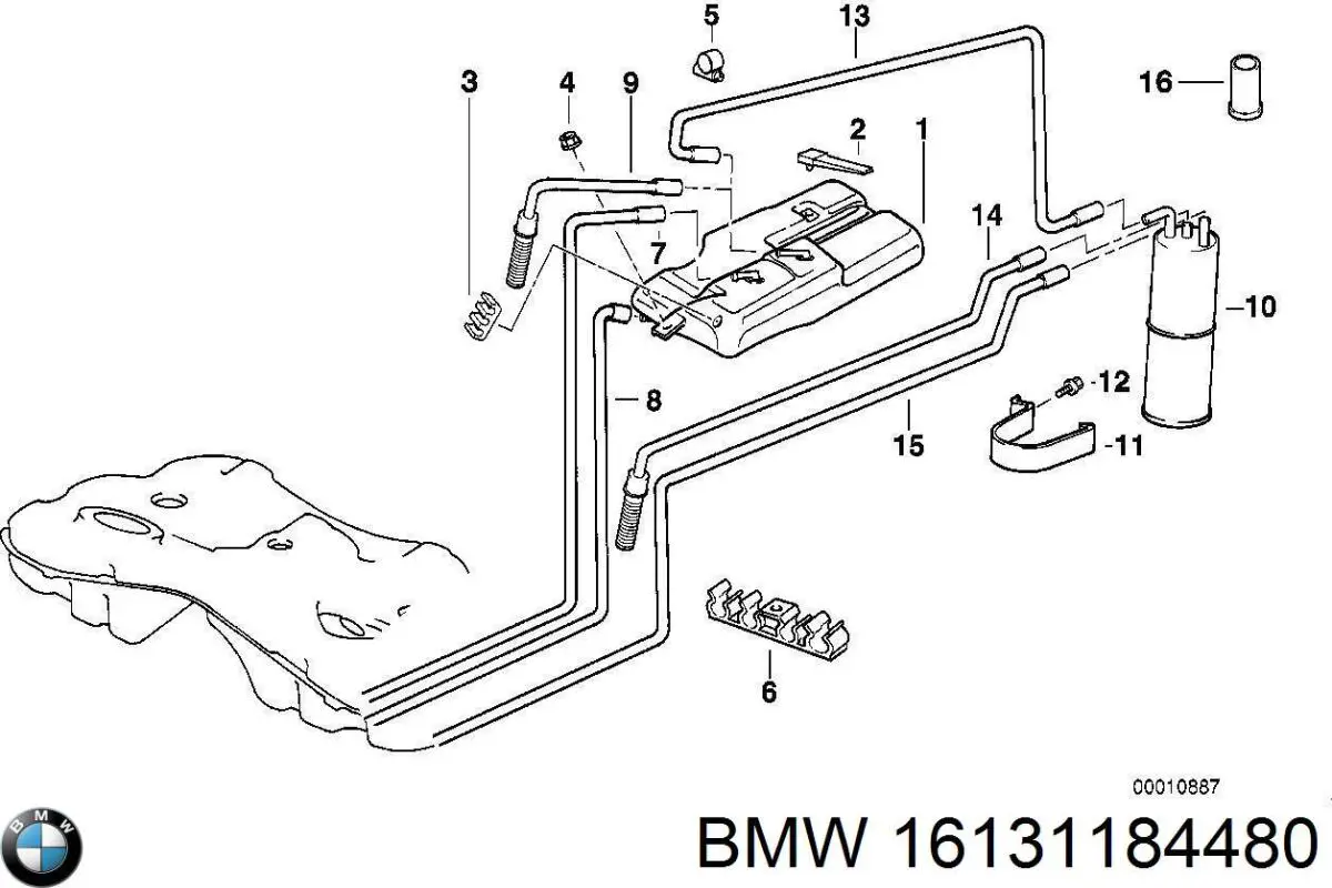 16131184480 BMW Розширювальний бачок охолодження