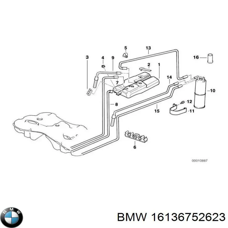 16136752623 BMW фільтр паливний