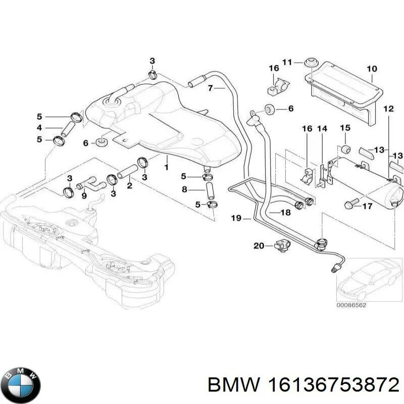 Фільтр тонкого очищення палива BMW 16136753872 ціна, від 338.13 USD