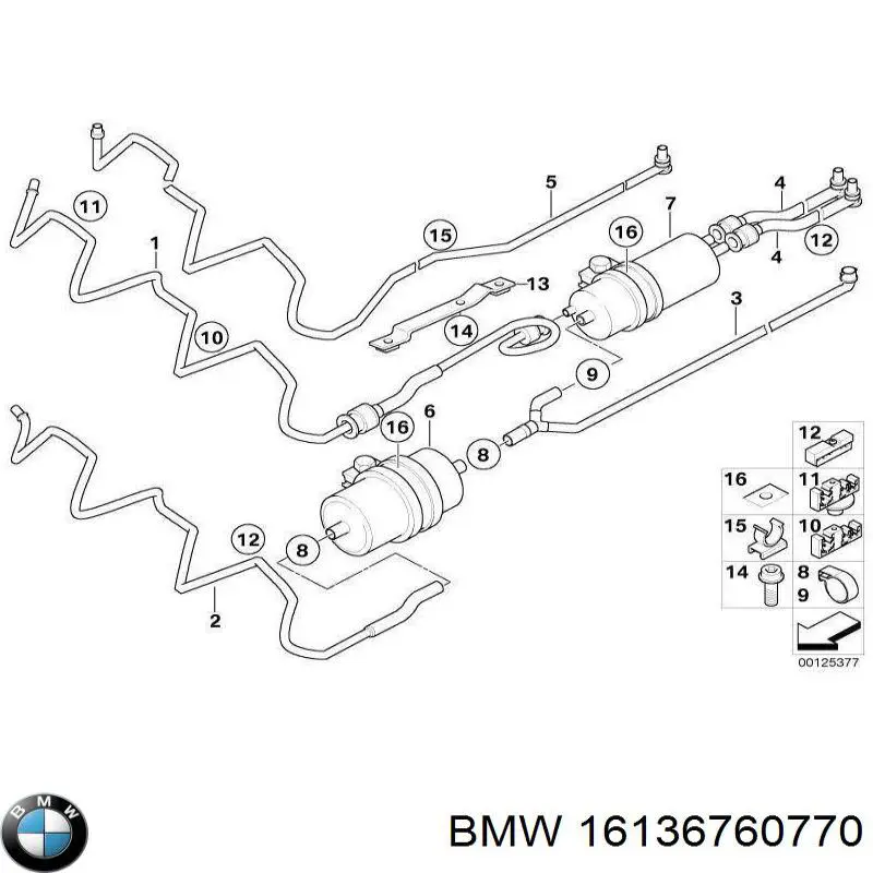  BMW 16136760770 ціна, від 12.67 USD