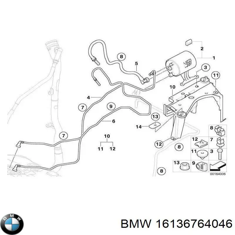 Купити 16136764046 BMW Фільтр-відстійник палива грубої очистки