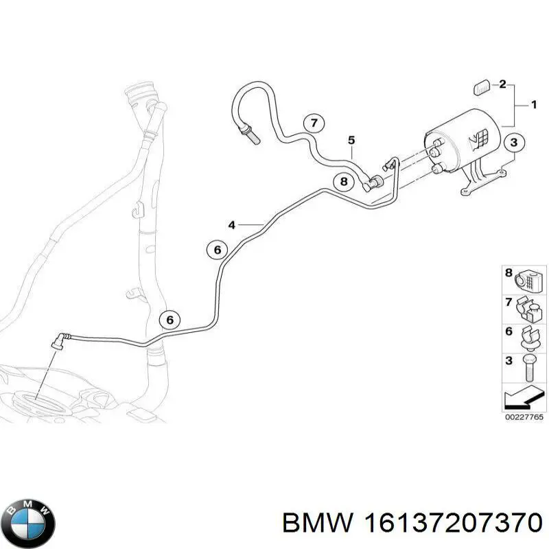 Трубка картера повітряна BMW 16137207370 ціна, від 19.00 USD